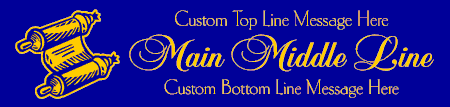 Formal Style Custom 3-Line Scroll Banner