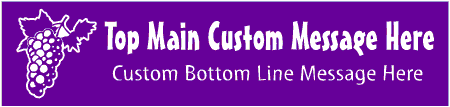 Casual Custom 2-Line Grape Cluster Banner