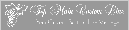 Formal Style Custom 2-Line Grape Cluster Banner