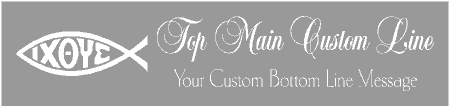 Formal Style Custom 2-Line Ichthus Fish Banner