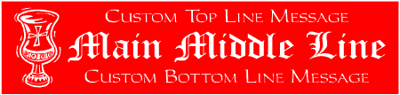 Classic Custom 3-Line Chalice Cup Banner