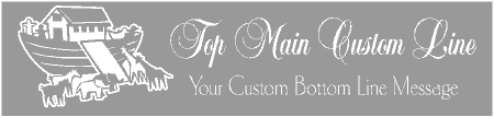 Formal Style Custom 2-Line Noah's Ark Banner