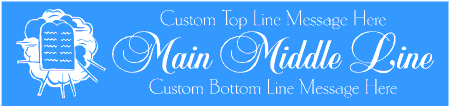 Formal Style Custom 3-Line Commandment Tablets Banner