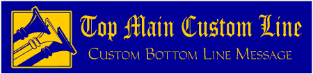 Classic Custom 2-Line Herald Trumpets Banner