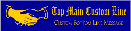 Classic Custom 2-Line Joined Hands Banner