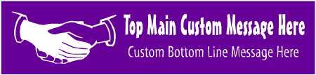 Casual Custom 2-Line Joined Hands Banner