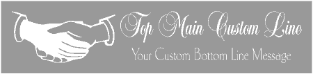 Formal Style Custom 2-Line Joined Hands Banner