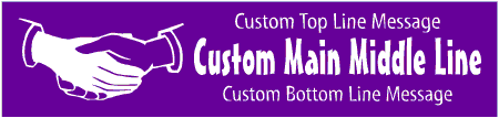 Casual Custom 3-Line Joined Hands Banner