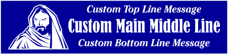 Contemporary Custom 3-Line Biblical Man Banner