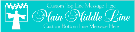 Formal Style Custom 3-Line Choir Banner