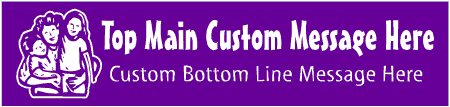 Casual Custom 2-Line Mother with Children Banner