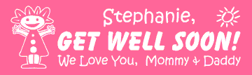 Get Well Girl Banner