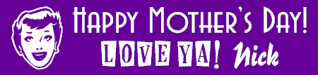 Happy Mother's Day Retro Banner