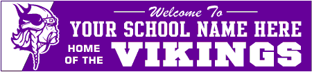 School Mascot Viking Welcome Banner