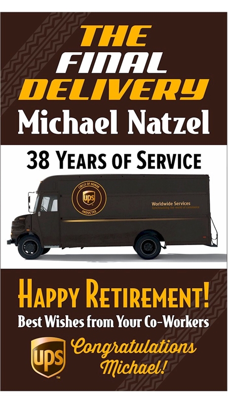 UPS RETIREMENT BANNER - VERTICAL LAYOUT